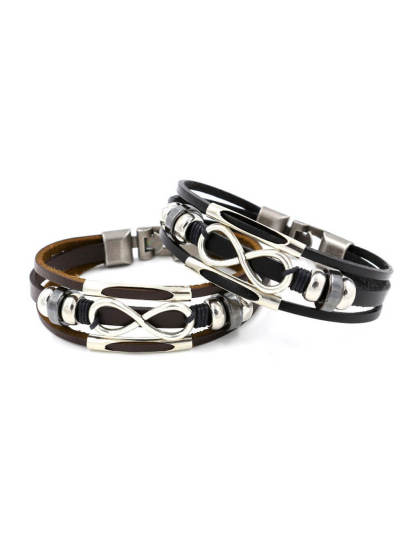 Infinite Leather Bracelet
