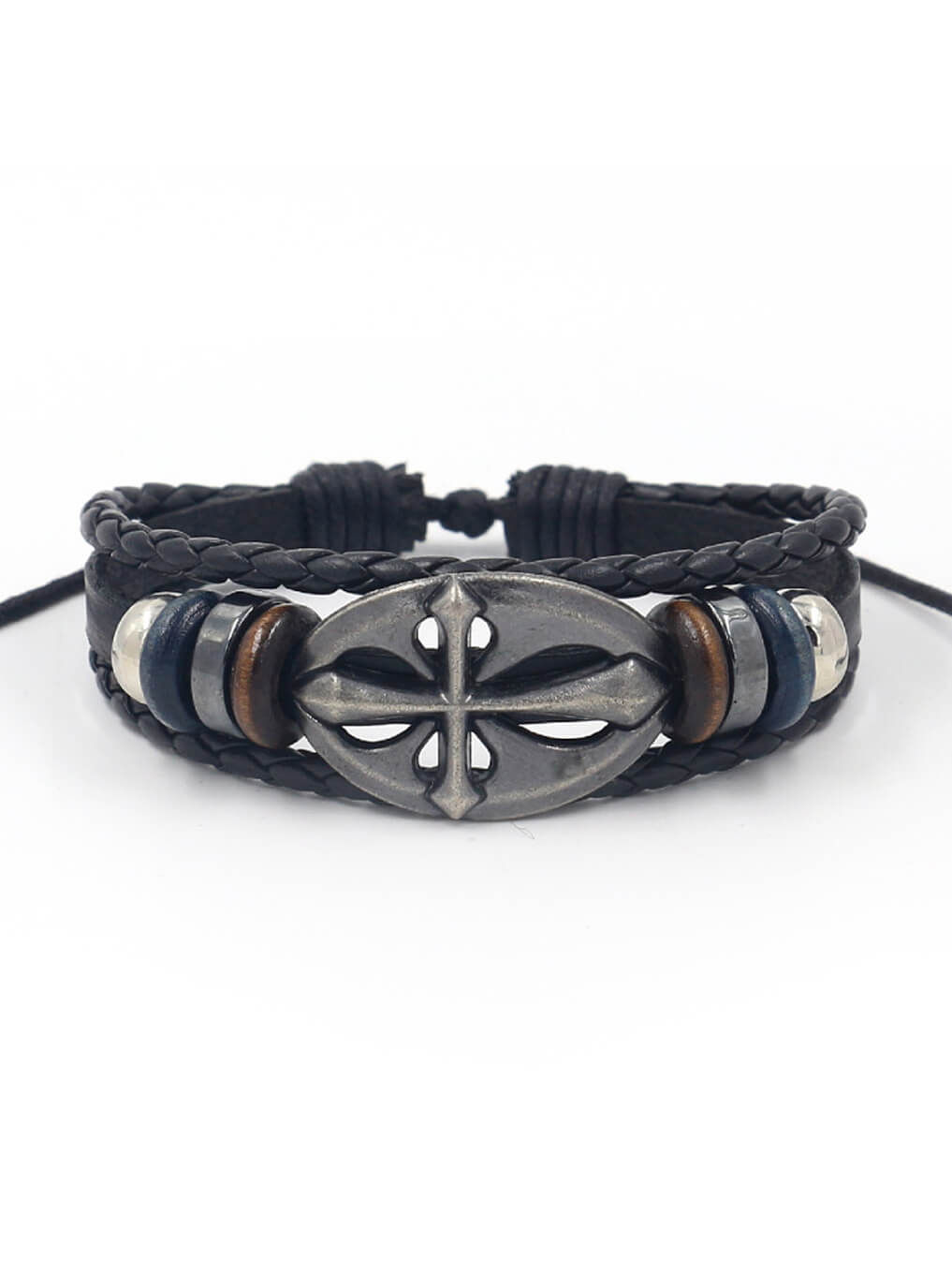 Cross Leather Bracelet