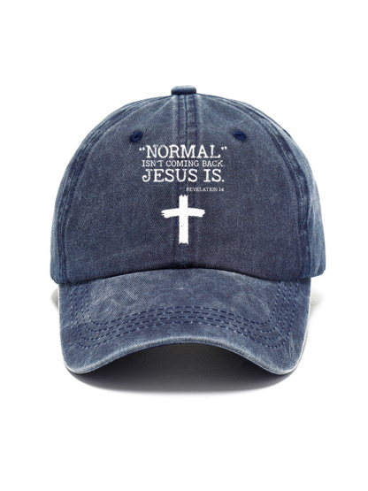 Normal Isn't Coming Back But Jesus Is Revelation 14 Washed Cotton Hat