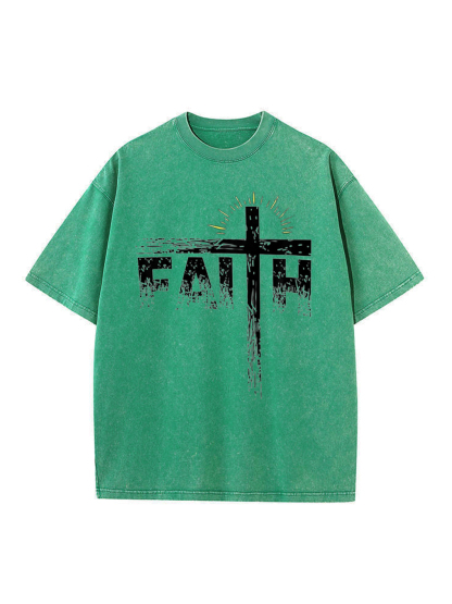 Faith Trendy Christian Washed T-shirt