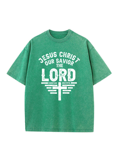 Jesus Christ Our Savior Washed T-shirt