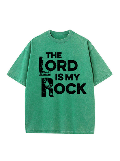 The Lord Is My Rock Washed Tee
