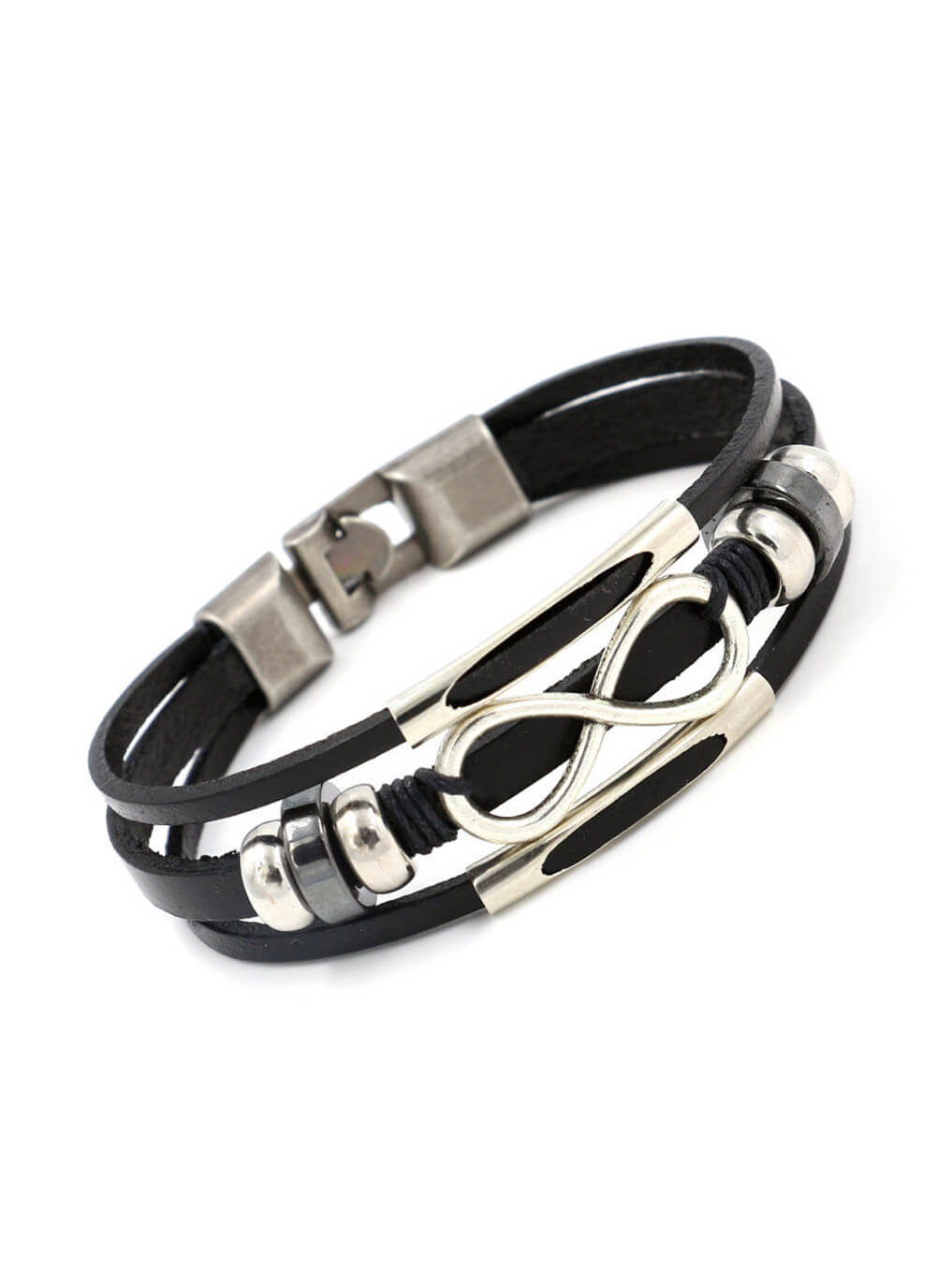  Infinite Leather Bracelet