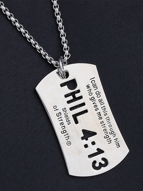PHIL 4:13 Fashion street hip hop all-match necklace