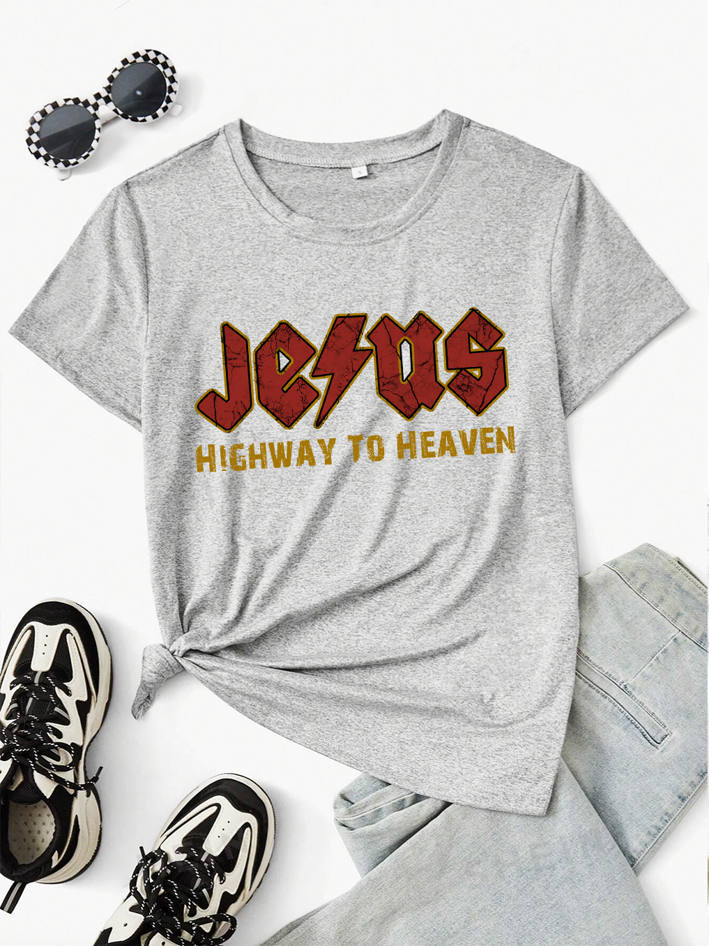 Jesus Highway To Heaven Women Tee