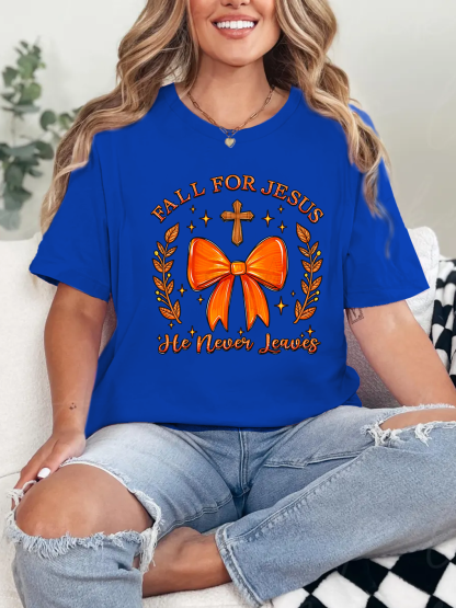 Jesus Never Leaves Women T-shirt