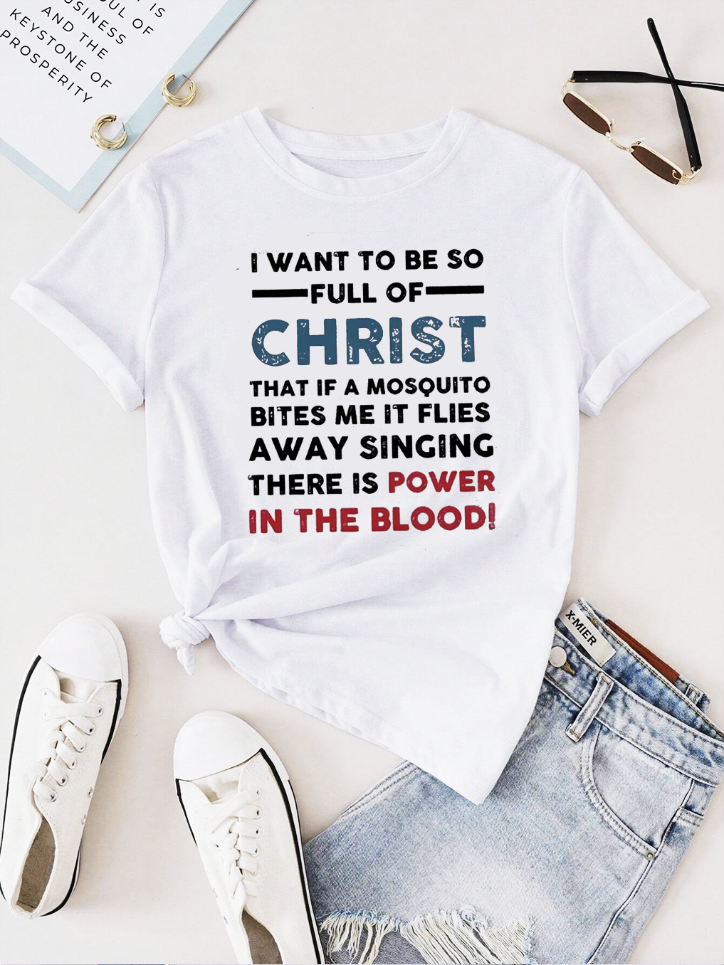 I Want To Be So Full Of Christ Women Tee
