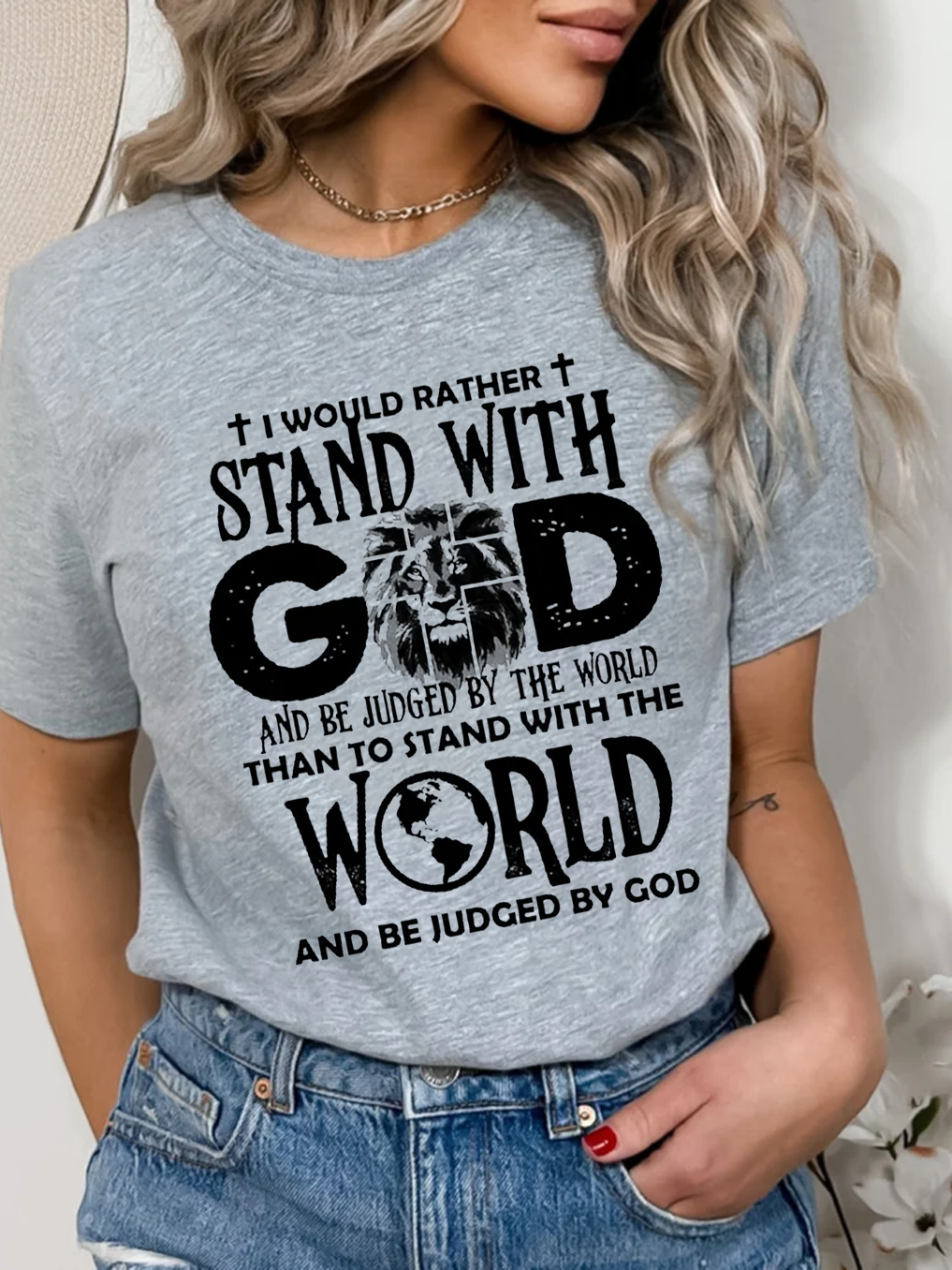 I Would Rather Stand With God Women Tee
