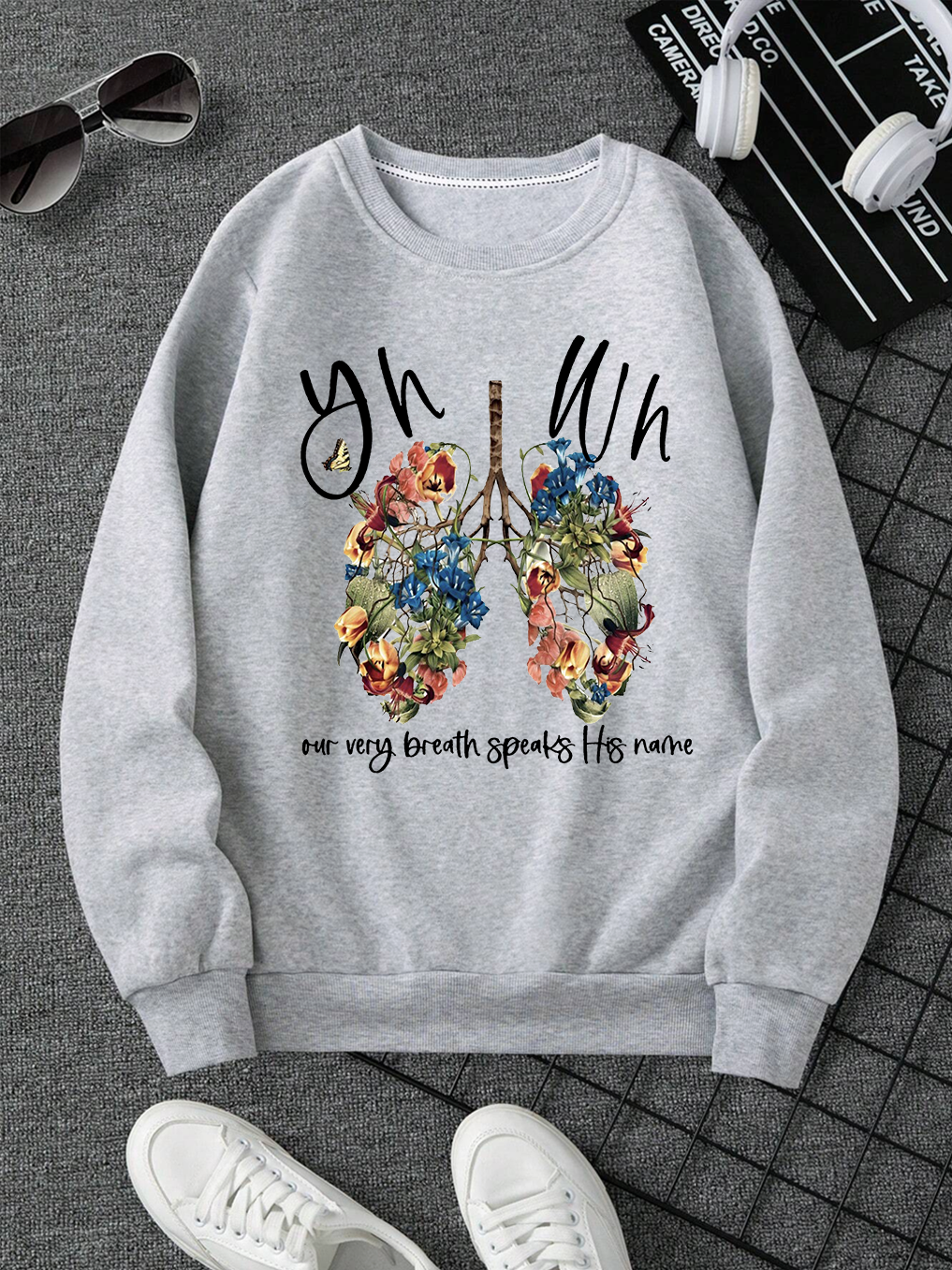 YHWH Our  Very Breath Speaks His Name Sweatshirt