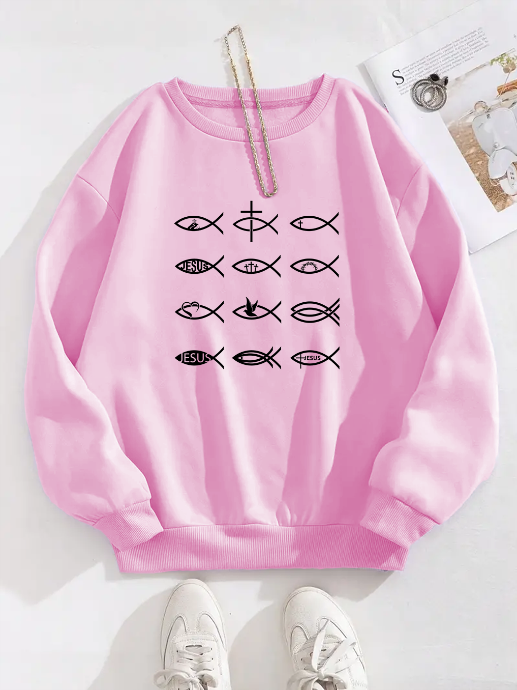 The Risen Jesus Eating Fish with the Disciples Sweatshirt