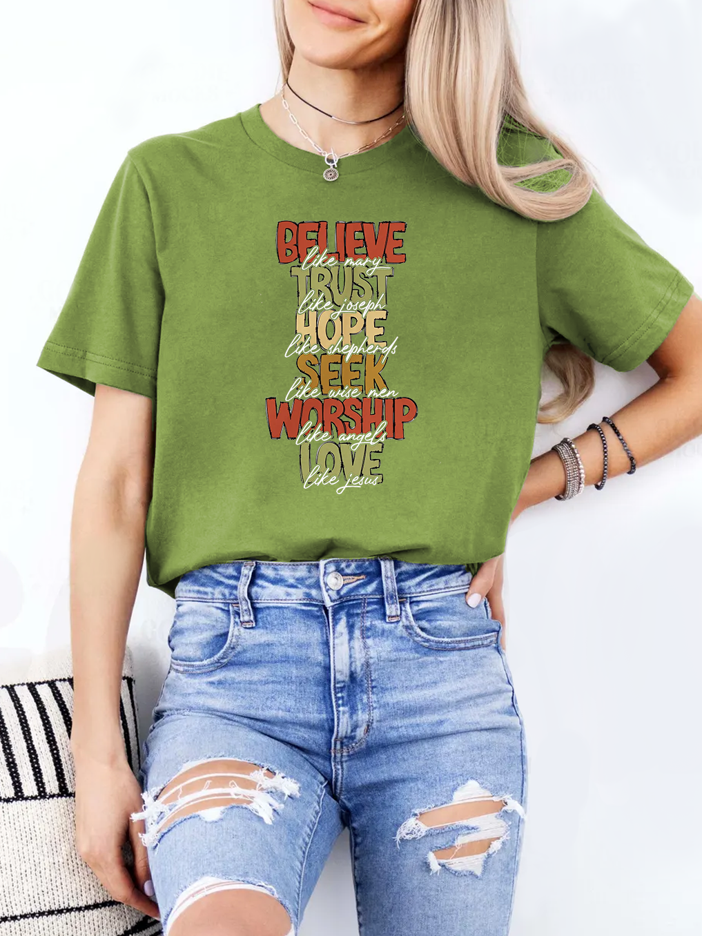 Believe Like Mary Trust Women's T-Shirt