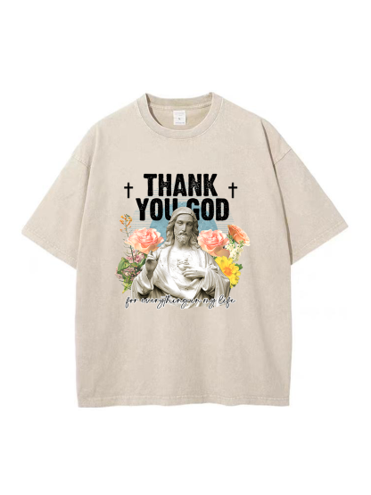 Thank You God Washed T-shirt