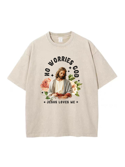 Jesus Loves Me Washed T-shirt