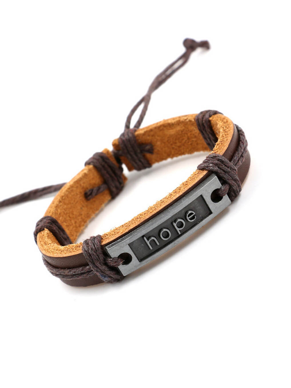Hope Leather Bracelet