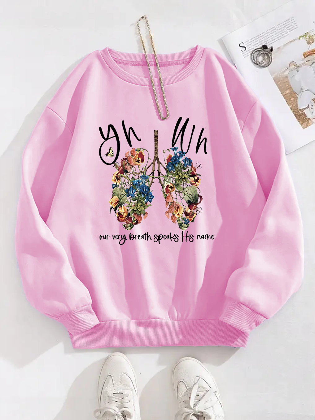 YHWH Our  Very Breath Speaks His Name Sweatshirt