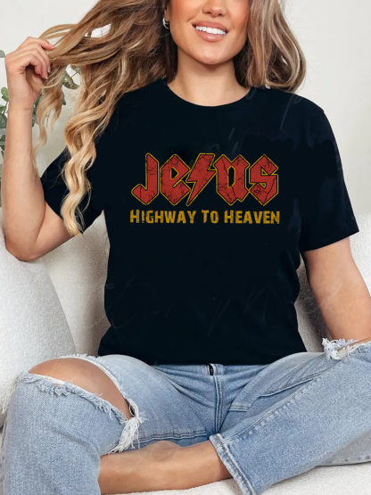 Jesus Highway To Heaven Women Tee