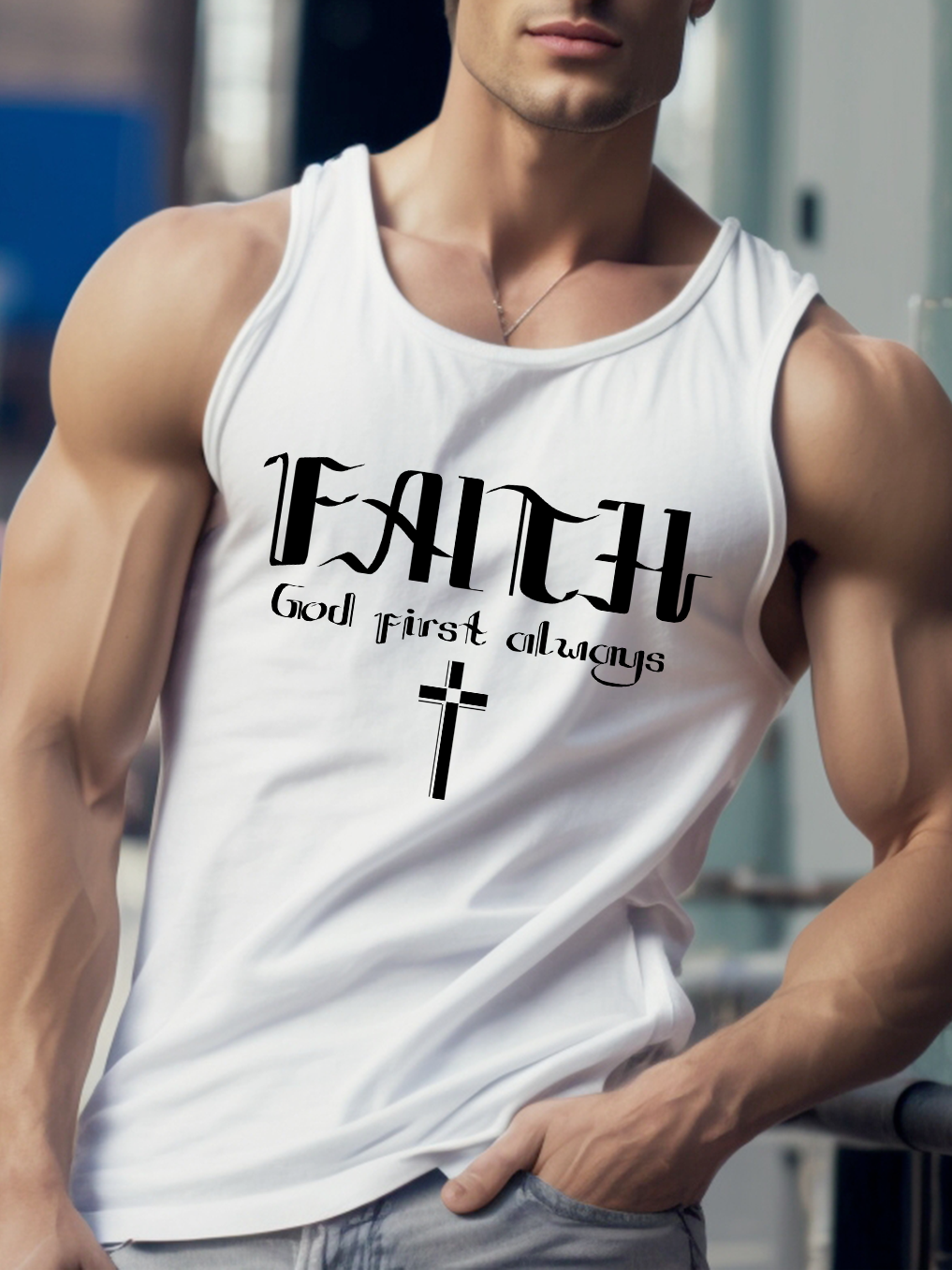 Faith God First always Vest