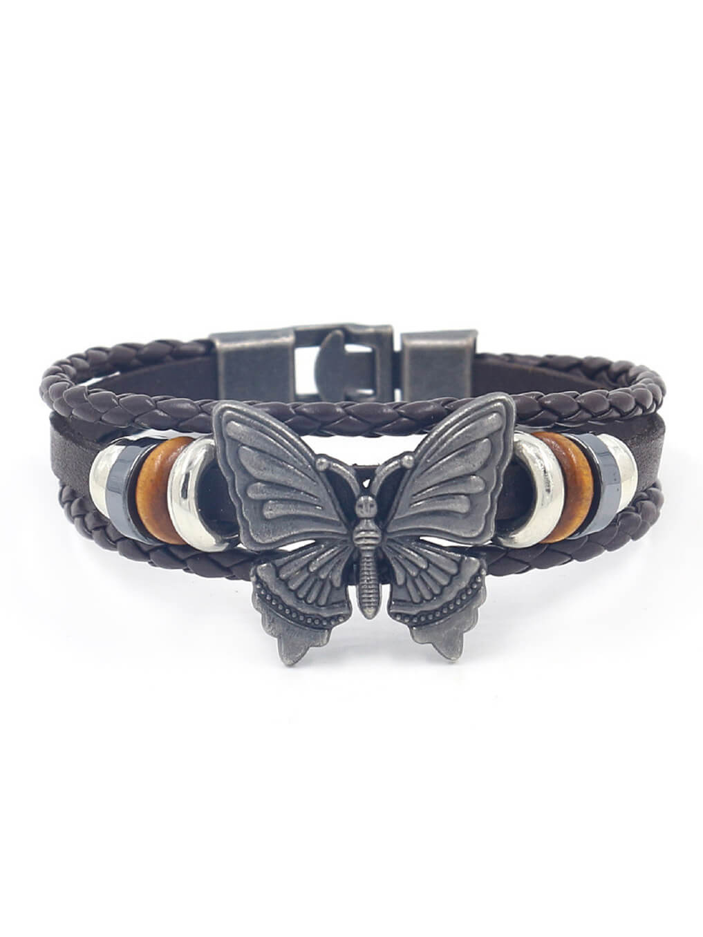 Nail Leather Bracelet