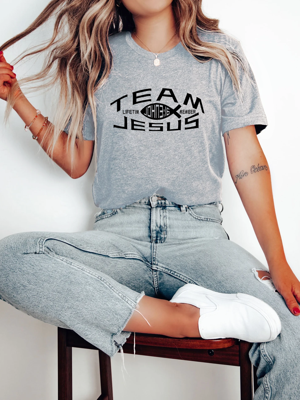 Team Jesus Lifetime Member JOHN 3:16 Women Tee