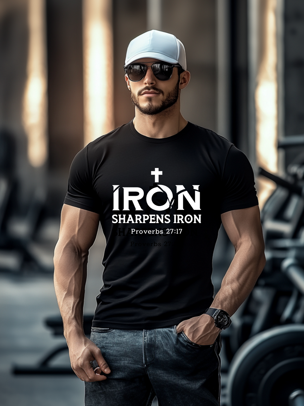 Iron Sharpens Iron Proverbs 27:17 Christian Shirt