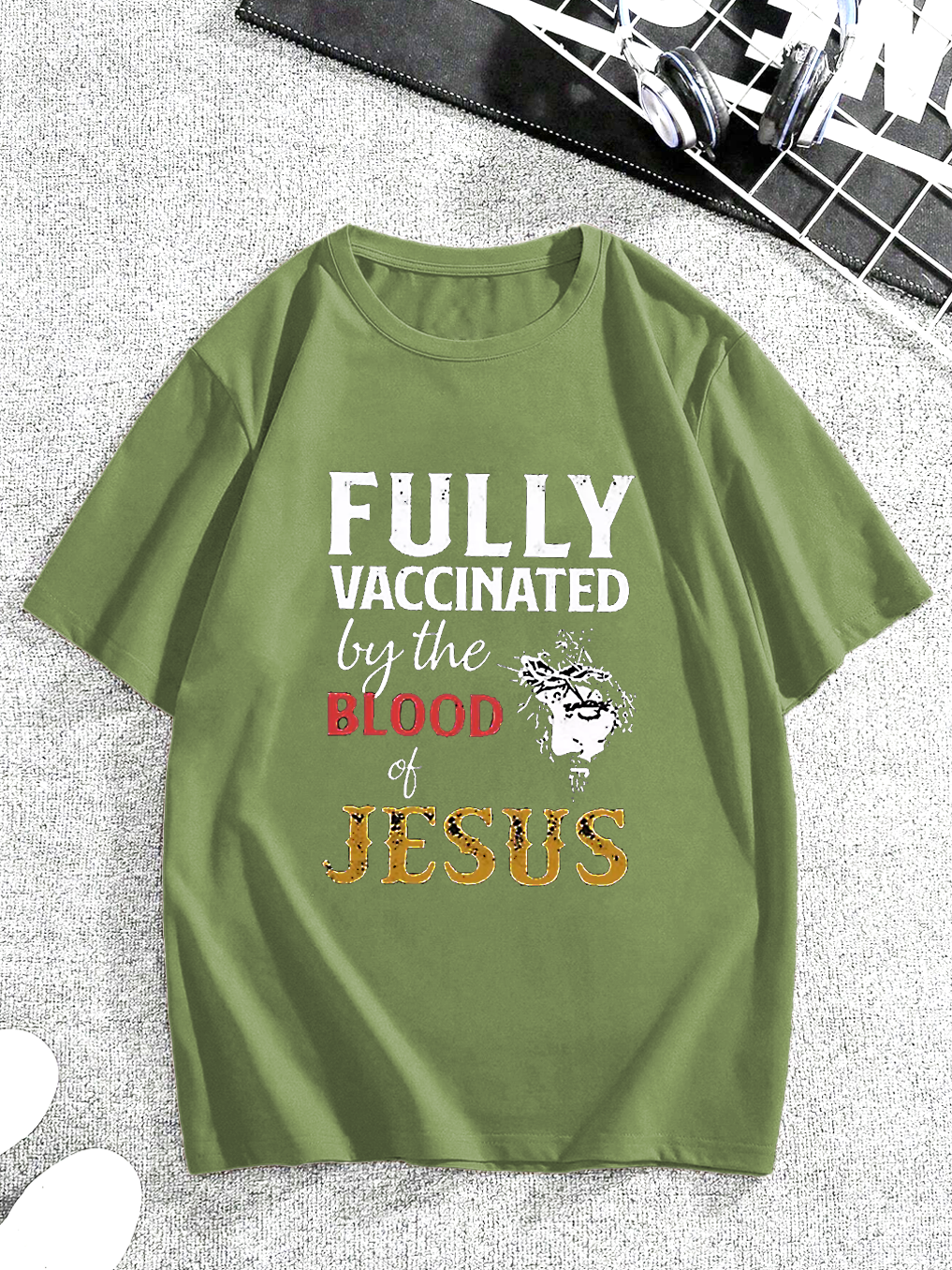 Fully Vaccinated By The Blood Of Jesus Tee