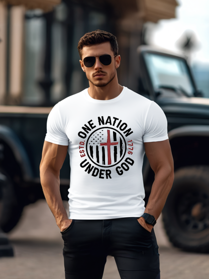 One Nation Under God ESTD 1776 Tee