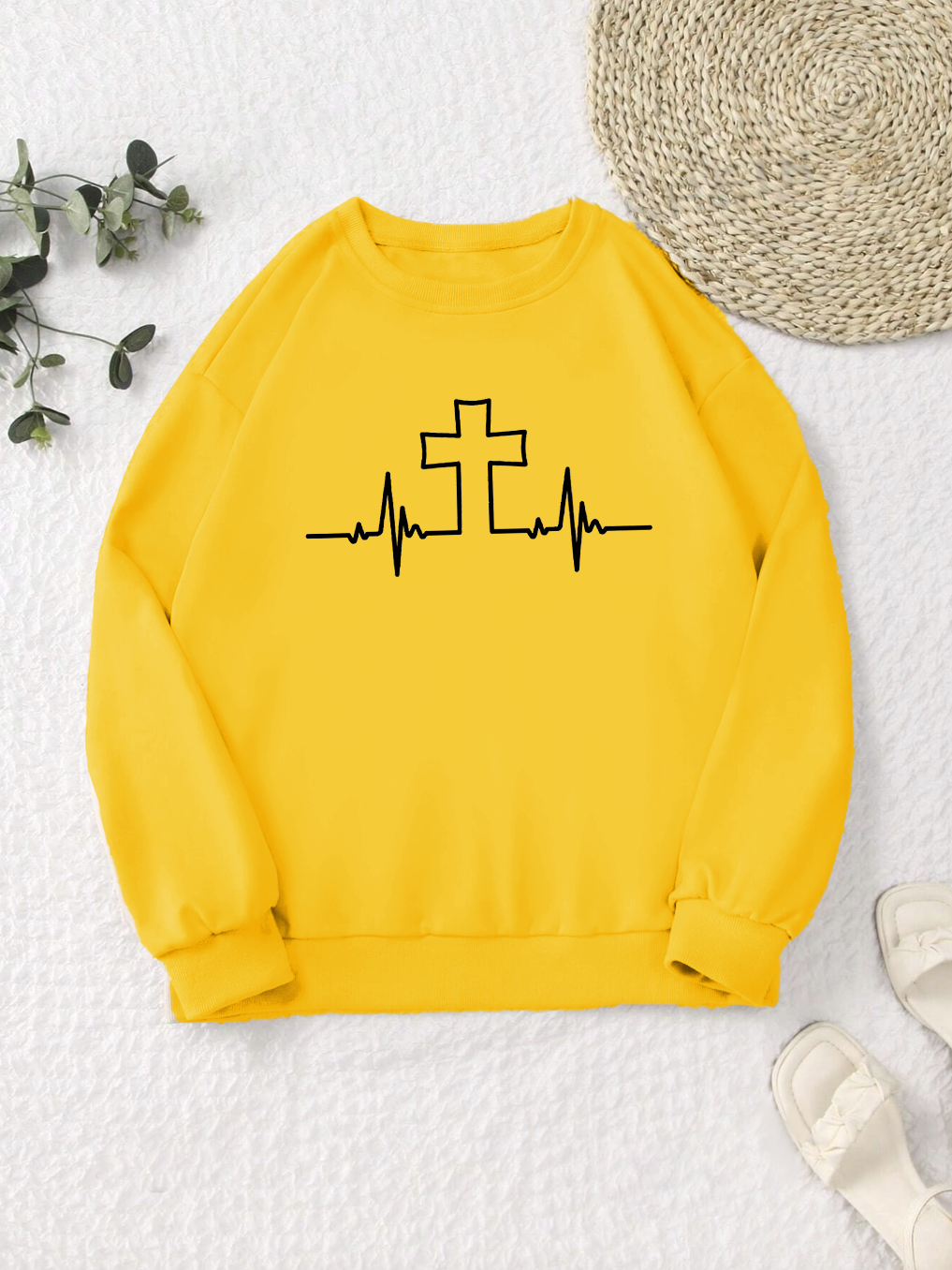 Heartbeat Cross Sweatshirt