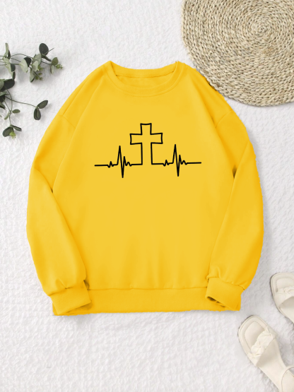 Heartbeat Cross Sweatshirt