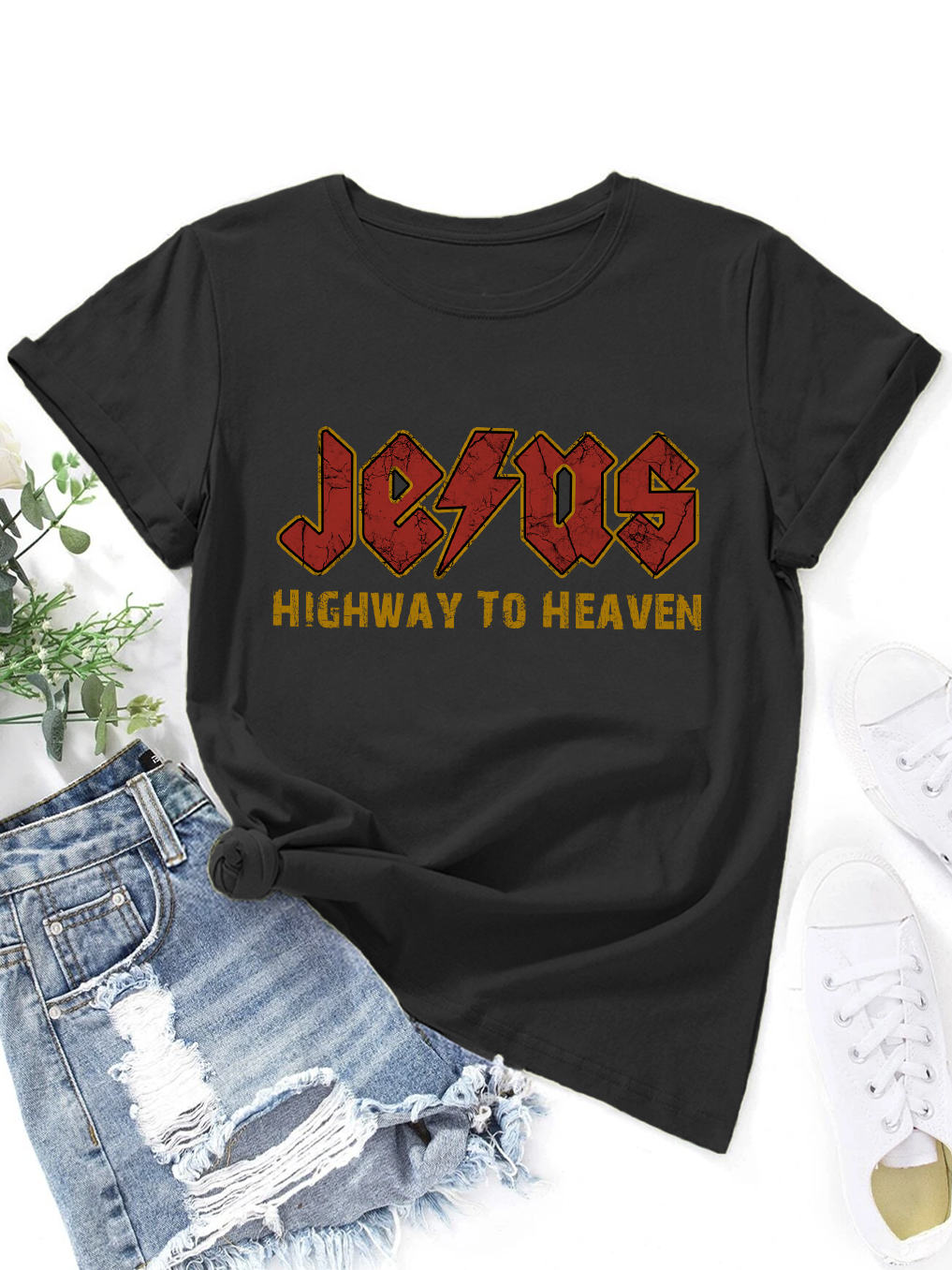 Jesus Highway To Heaven Women Tee