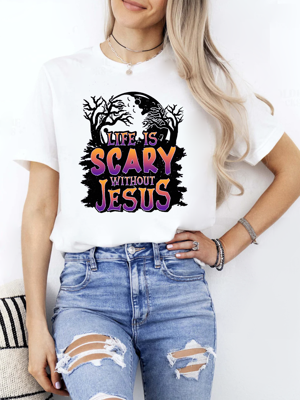 Life Is Scary Without Jesus Women T-shirt