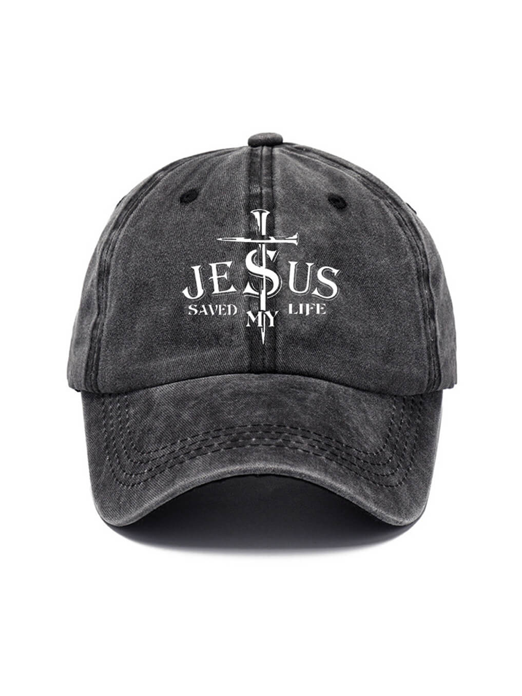 Jesus Saved My Life Washed Cotton Hat