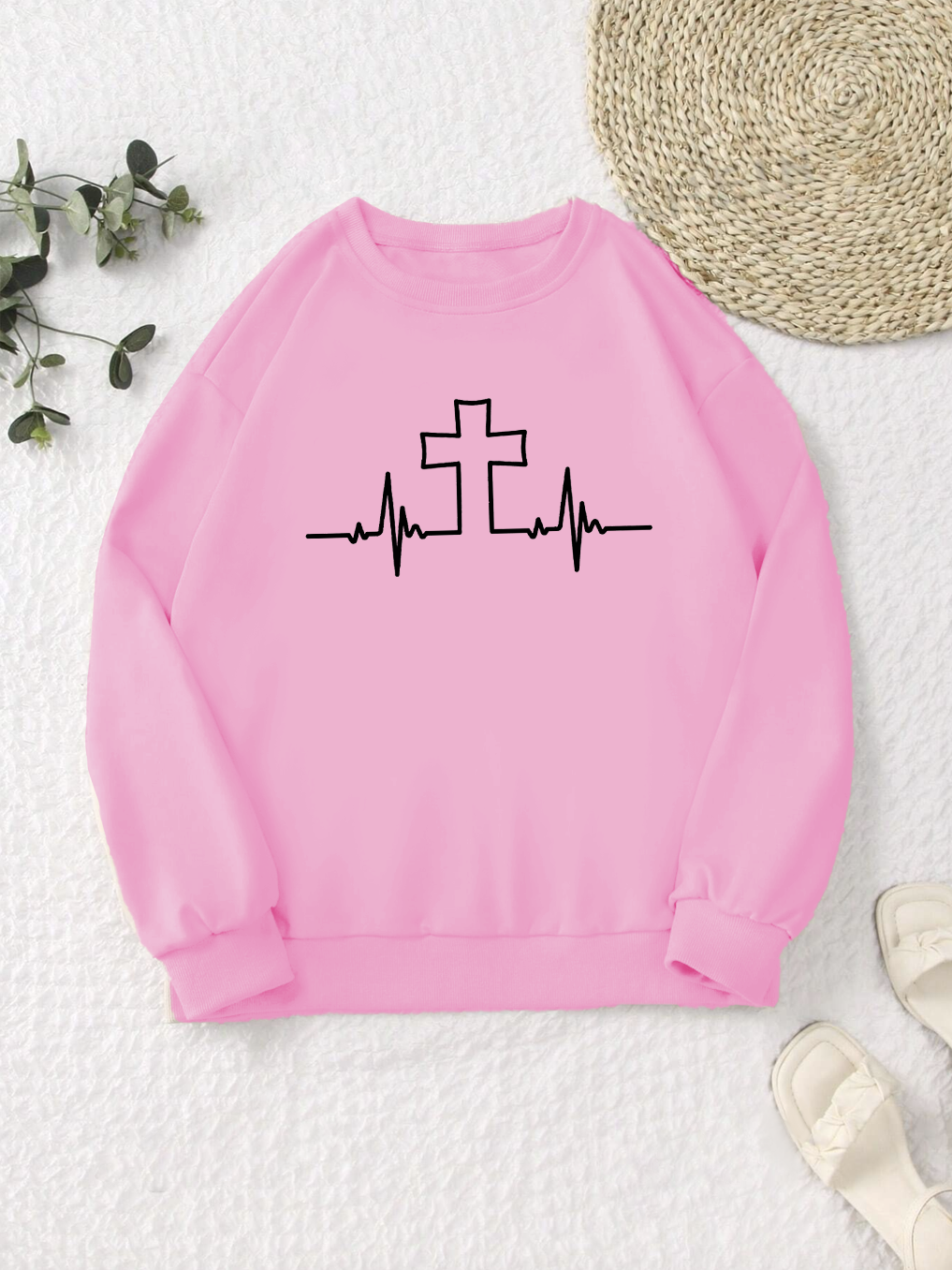 Heartbeat Cross Sweatshirt