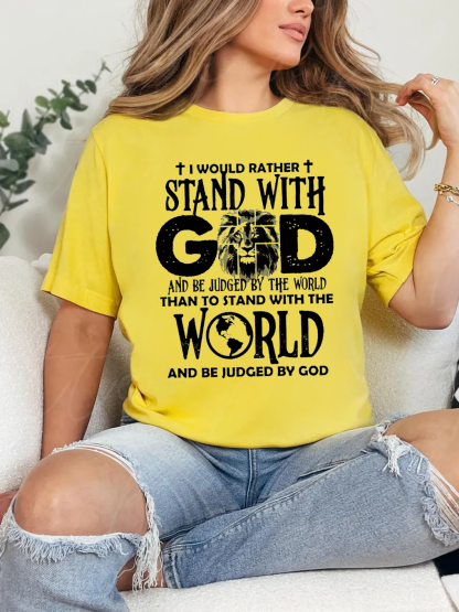I Would Rather Stand With God Women Tee