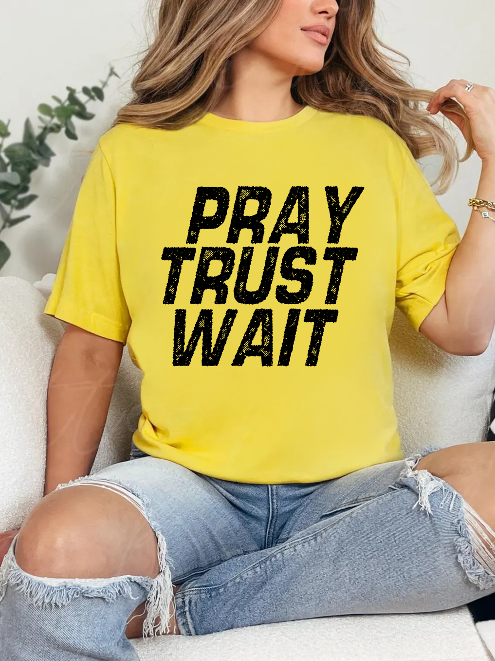 Pray Trust Wait Women Tee