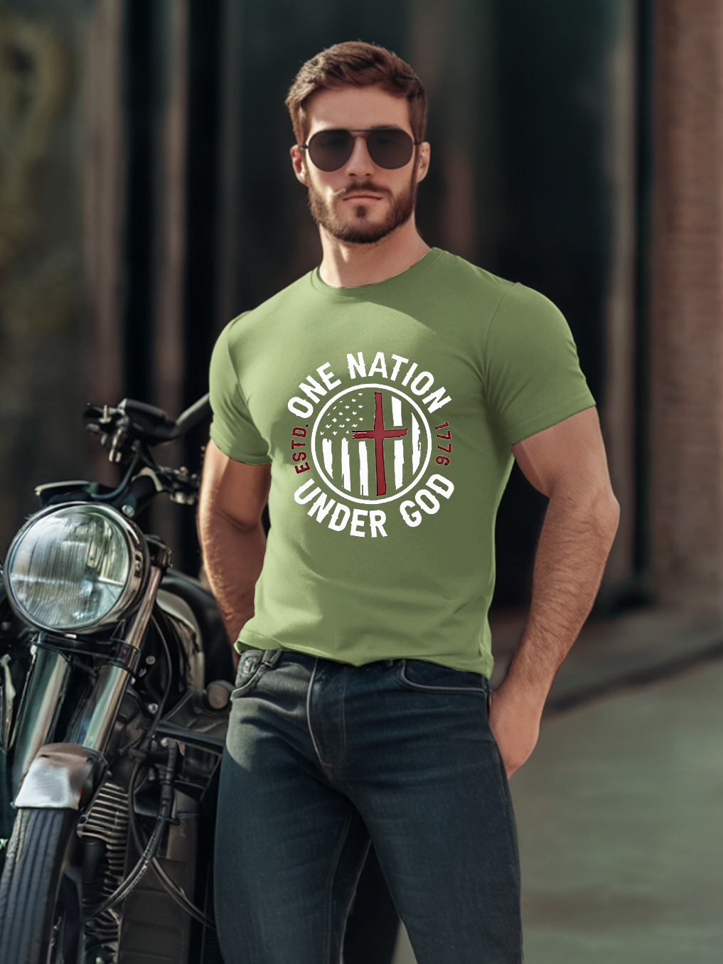 One Nation Under God ESTD 1776 Tee
