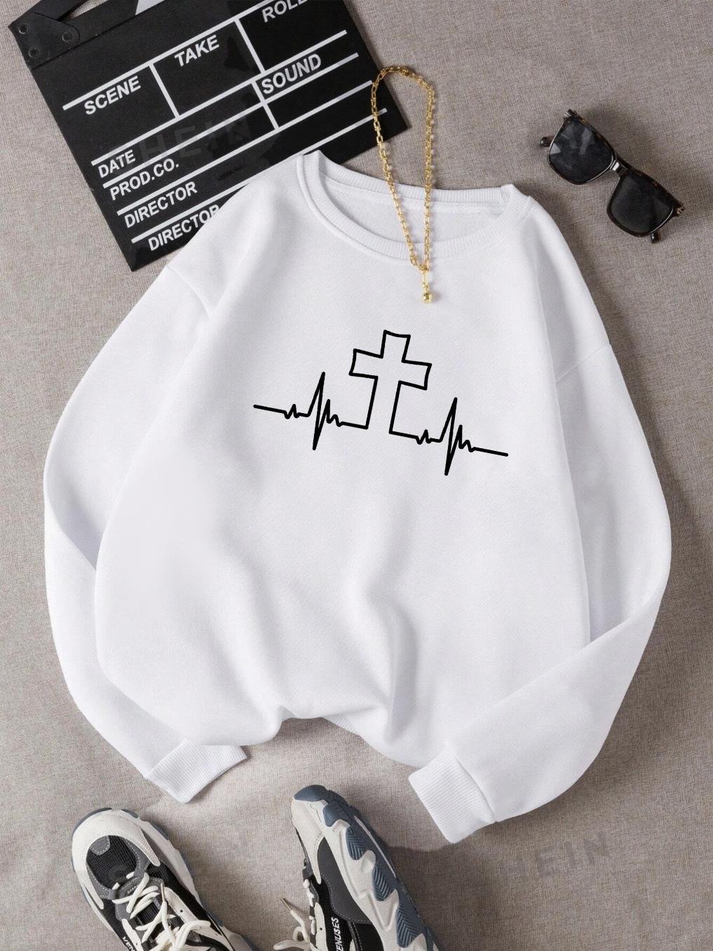 Heartbeat Cross Sweatshirt