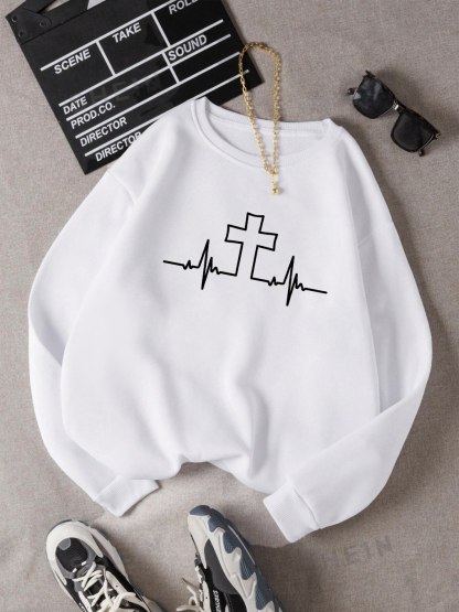 Heartbeat Cross Sweatshirt