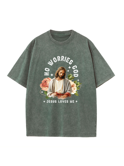 Jesus Loves Me Washed T-shirt