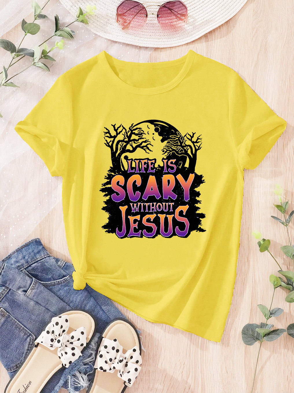 Life Is Scary Without Jesus Women T-shirt