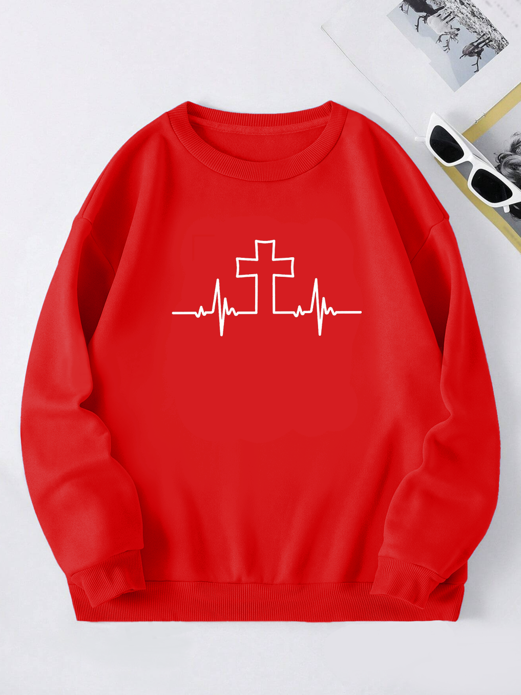 Heartbeat Cross Sweatshirt