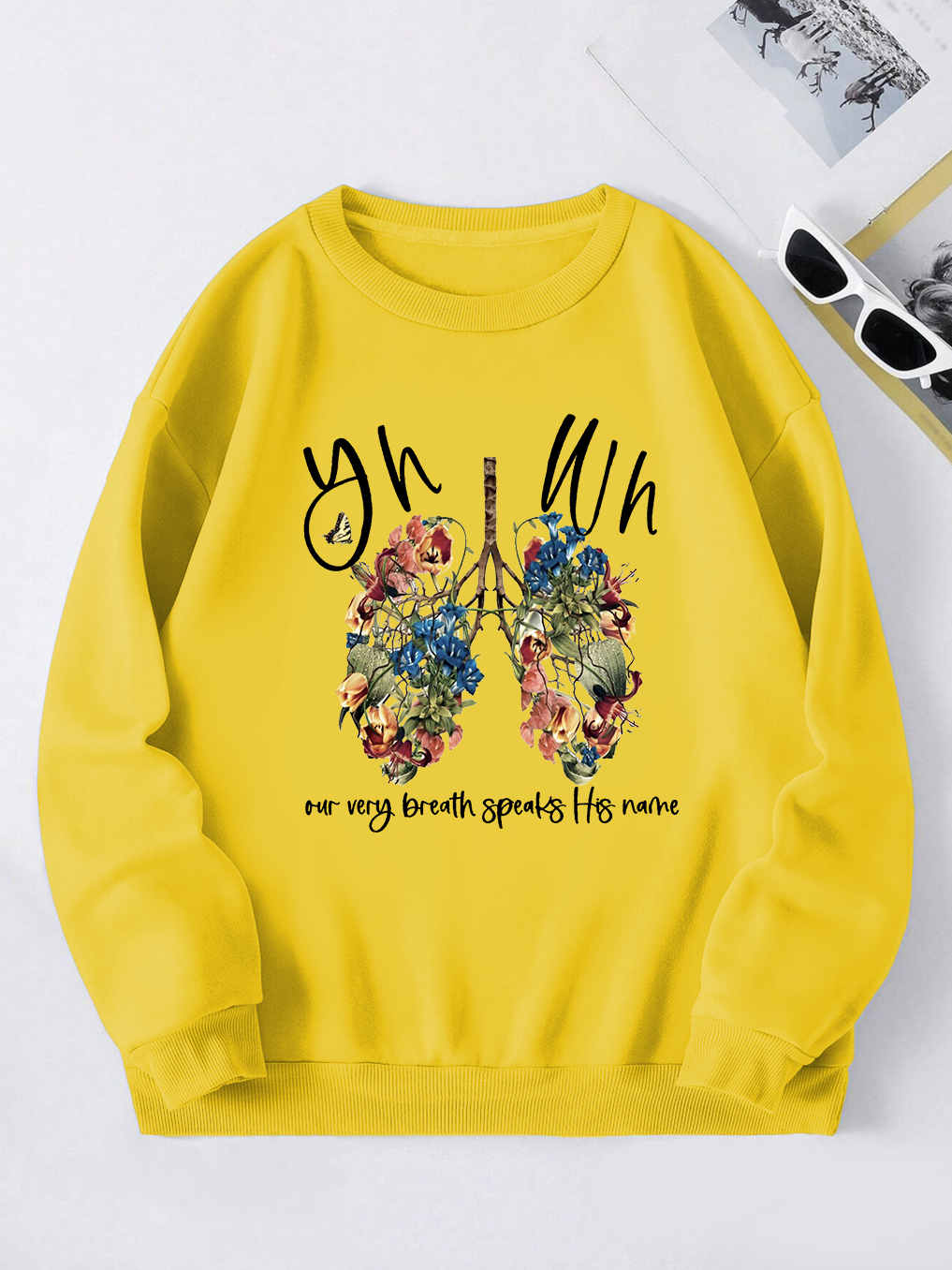 YHWH Our  Very Breath Speaks His Name Sweatshirt