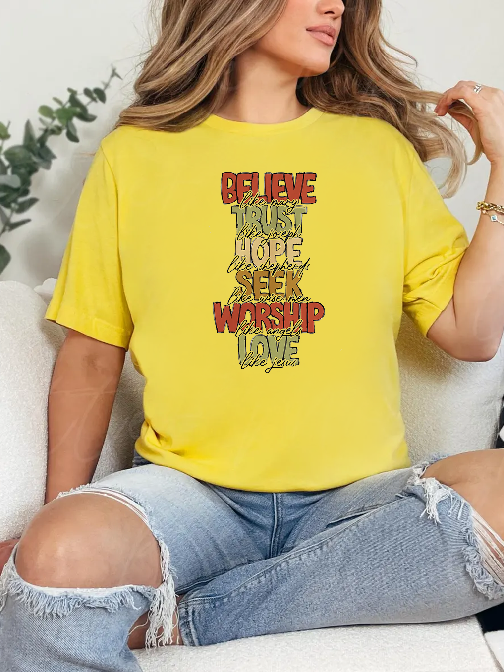 Believe Like Mary Trust Women's T-Shirt