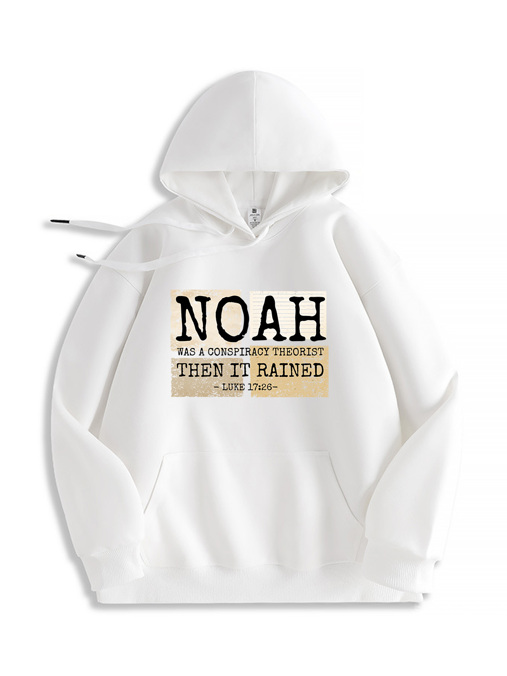 Noah Was A Conspiracy Theorist Then It Rained Luke 17:26 Hoodie