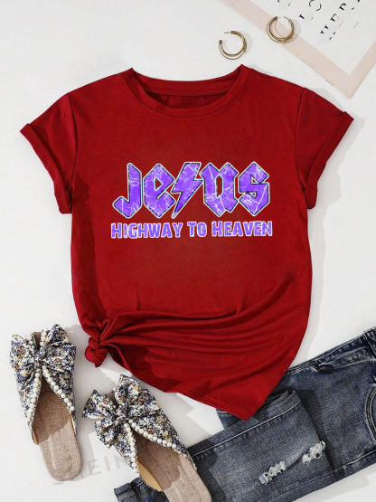 Jesus Highway To Heaven Women Tee