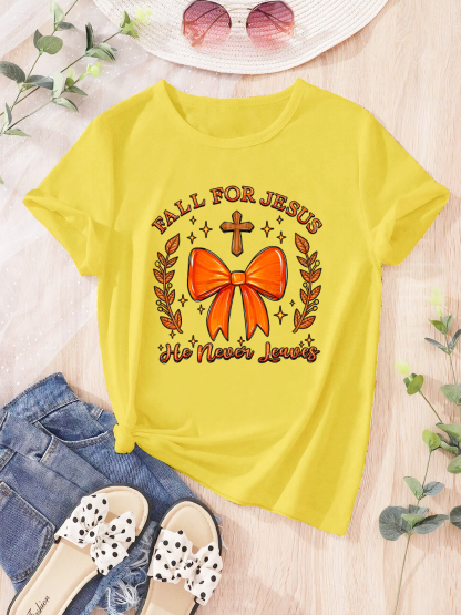 Jesus Never Leaves Women T-shirt