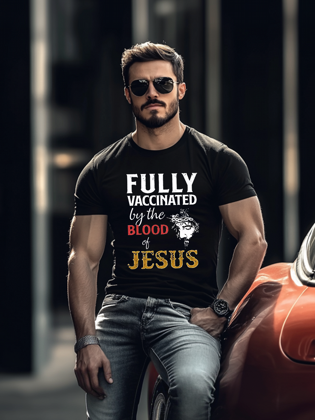 Fully Vaccinated By The Blood Of Jesus Tee