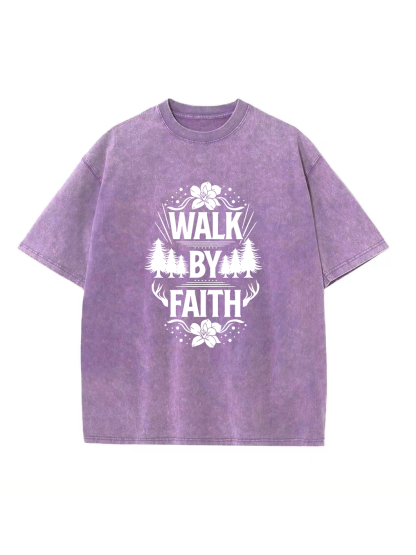 Walk By Faith Washed T-shirt