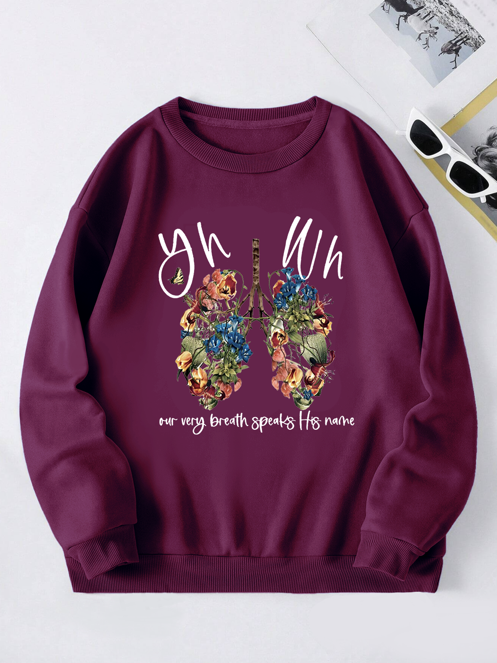 YHWH Our  Very Breath Speaks His Name Sweatshirt