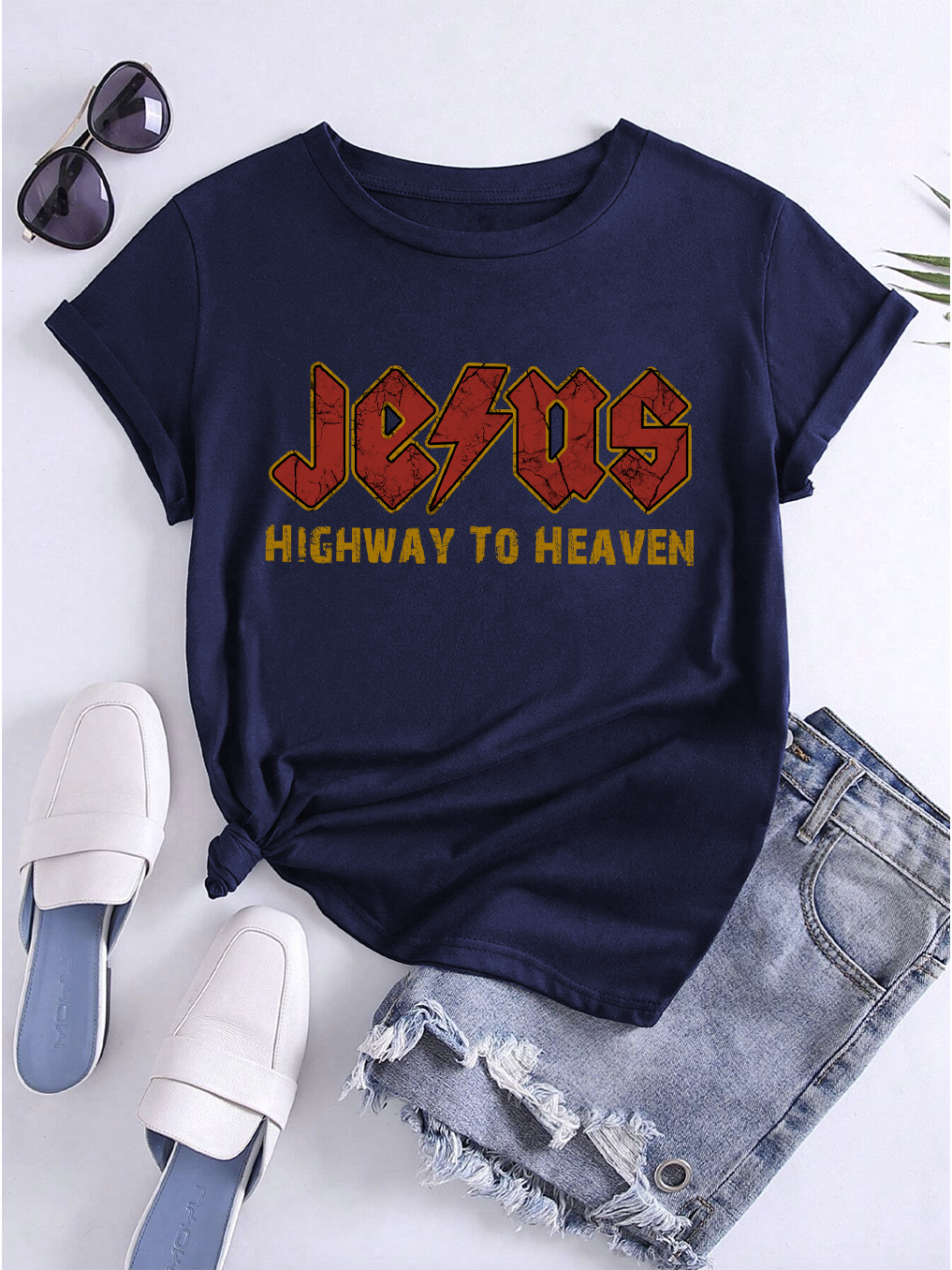 Jesus Highway To Heaven Women Tee