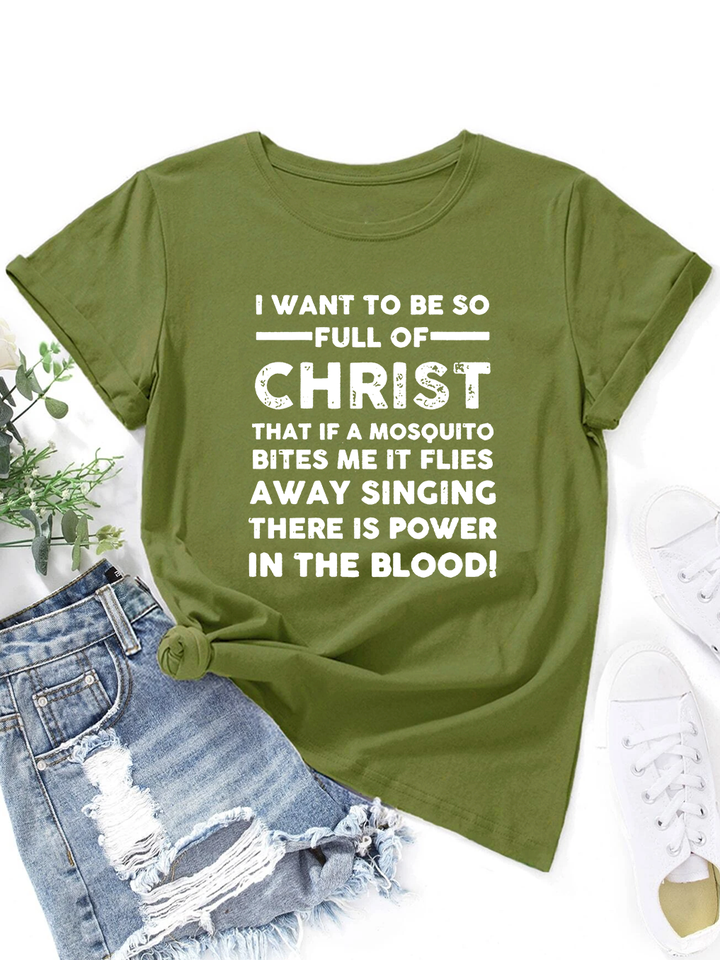 I Want To Be So Full Of Christ Women Tee